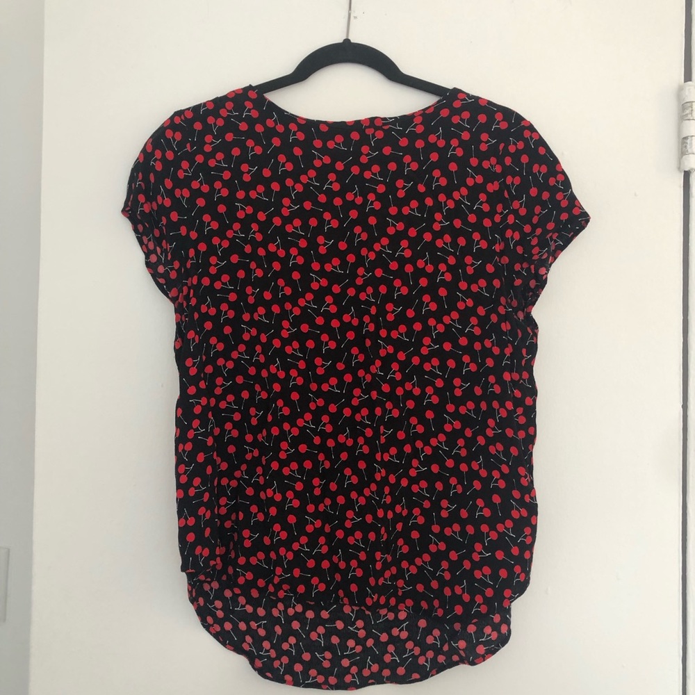 Cherry print blouse